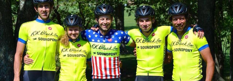 The five-Okie elite cyclocross team SPCX p/b R.K. Black.