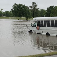 Flood waters swamp sports fields in Bartlesville, Okla. following May 2019 storm (Photo credit: Scott Sullivan, RK Black, Inc.)